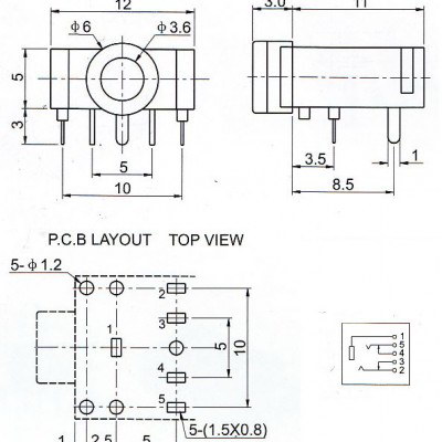 20PCs 3F07 Dual Channel Audio Socket 3.5mm - Image 3