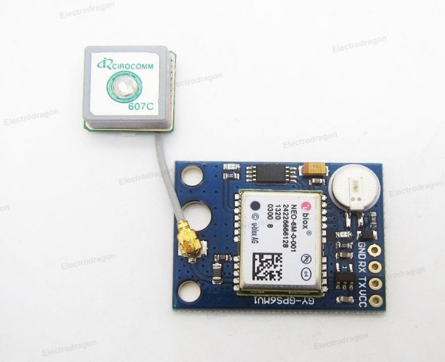 EDXGPS Ublox NEO-6 GPS Module wActive Antenna, EERPOM, Battery 1