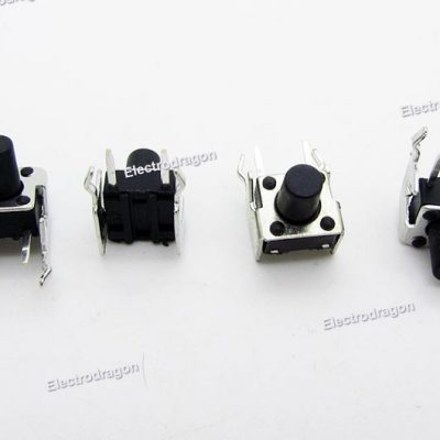 50PCs Lateral PTH Push Button 6x6x8