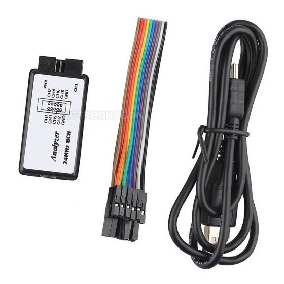 Saleae8 USB Logic Analyzer 24M 8-Channel