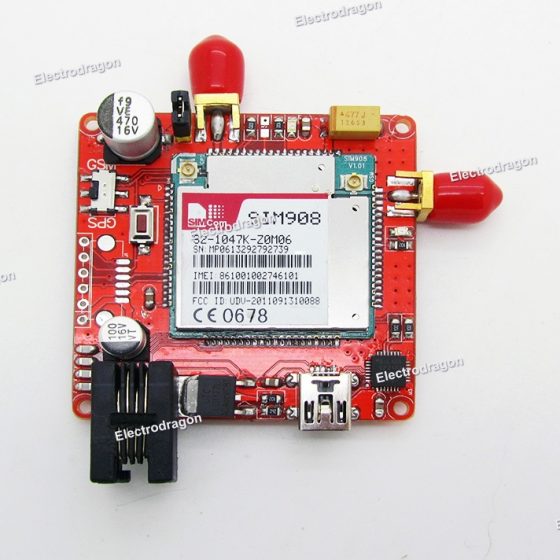 [Retired]SIM908 GSM GPS Mini Dev. Board V2