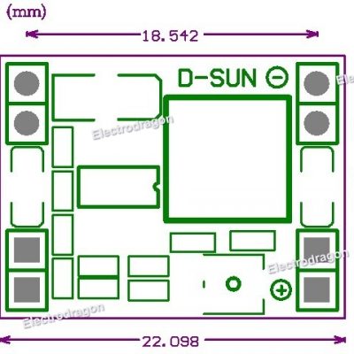 Tiny DC Buck ADJ Module 2A, MP1584EN - Image 3