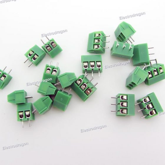 10PCs KF350 Wiring PCB Terminal Block 3.5mm Pitch [2P, 3P]