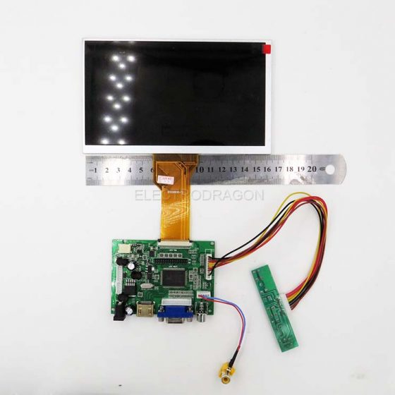 7'' LVDS VGA LCD and Controller Board, RPI  [Options]