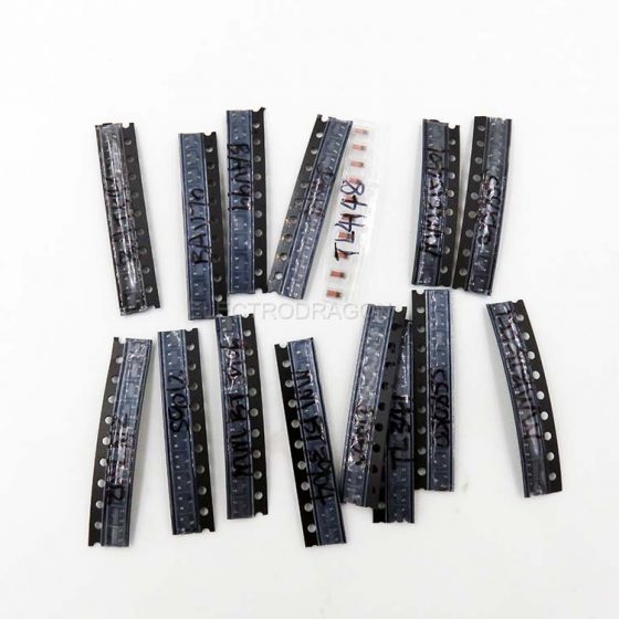 Common Chip Transistors Kit, 15 Kinds x 10PCs SMD