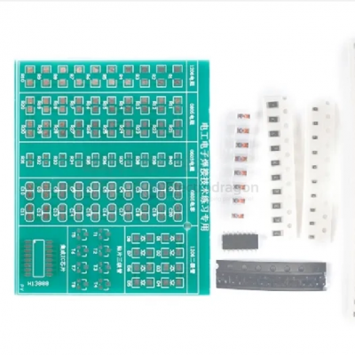 SMD SMT Soldering Skills Training Exercise Board R1_Green