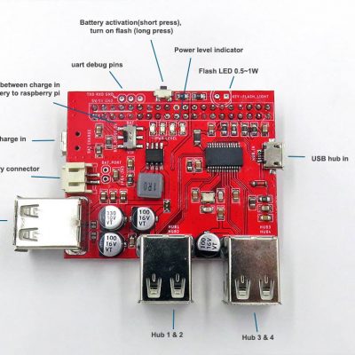 USB Battery Power Bank, USB Hub Shield for Raspberry Pi - Image 8
