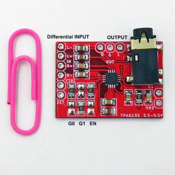 Headphone Amplifier, Differential to Single End Output, TPA6132