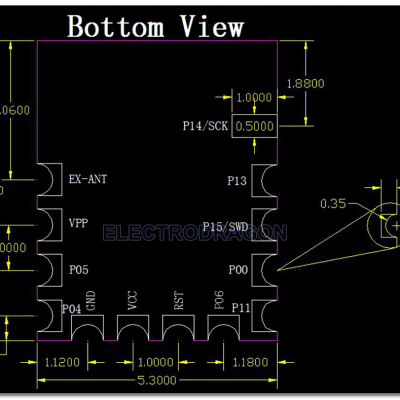 EDJ-580 Bluetooth Transceiver Module, Serial UART, DA14580 - Image 4