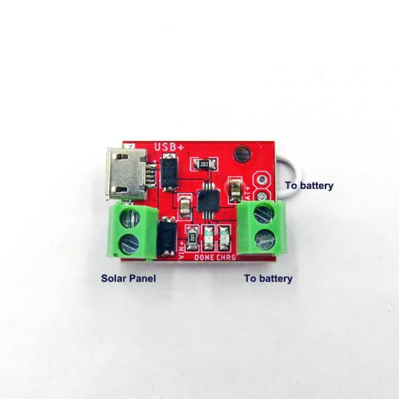 Battery Charger by Solar Powered System or USB